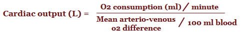 Cardiac output or minute volume in animals