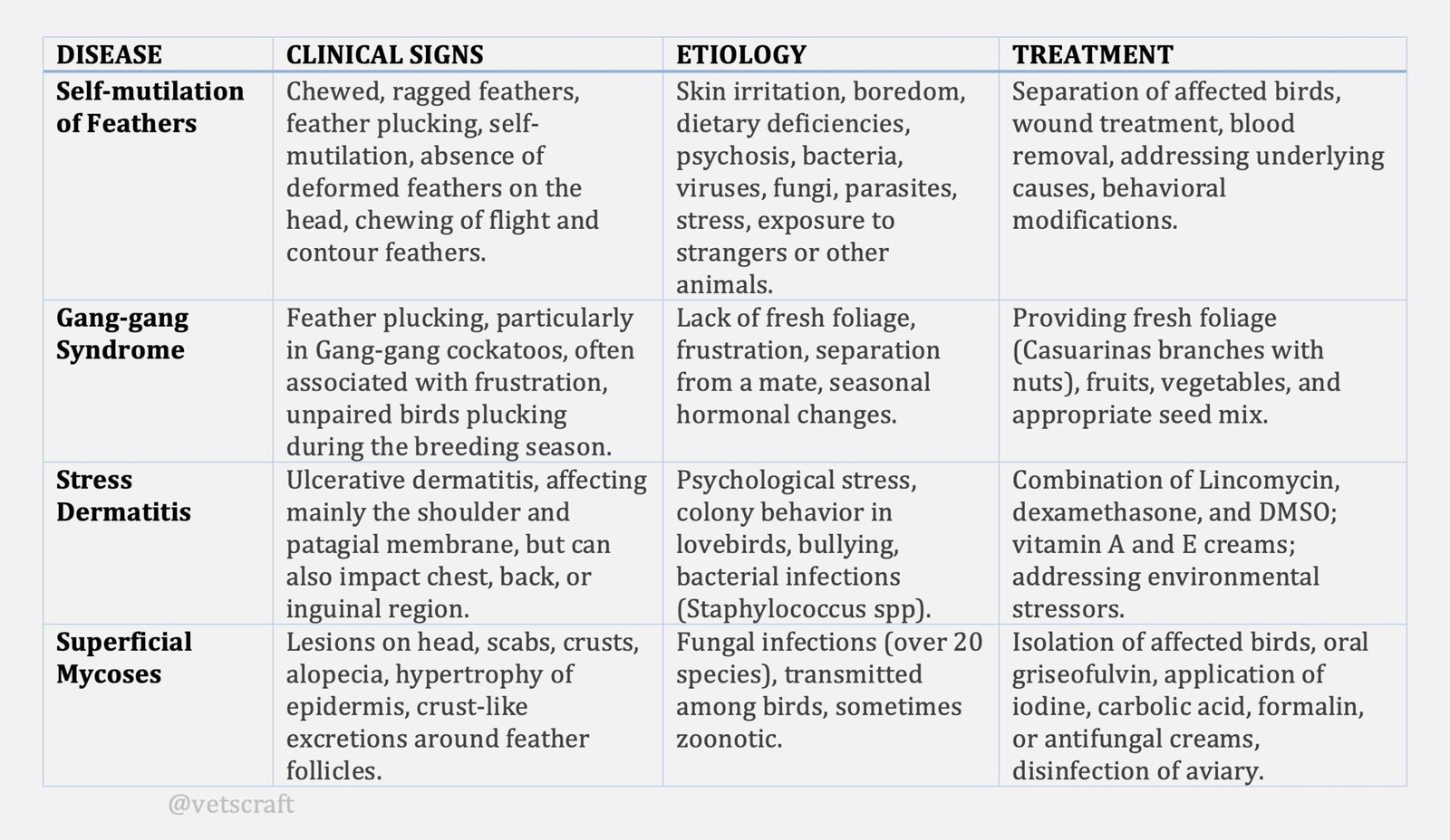 Feather Problems or Diseases in Pet Birds