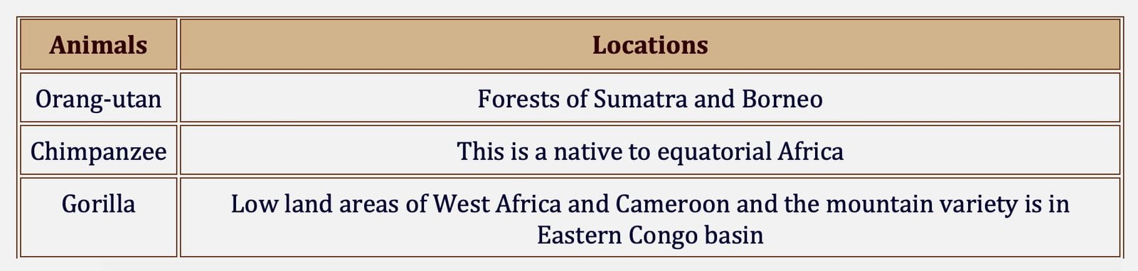 Great Apes Classification